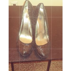 Charlotte Russe Black Glitter Heals